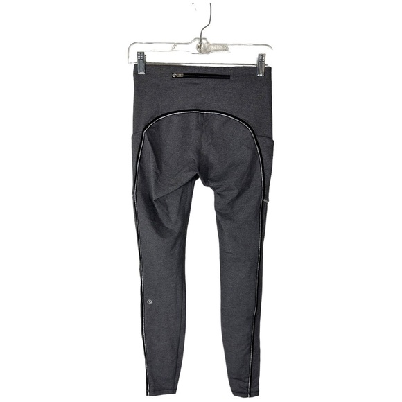 Lululemon Speed Up Tight  Metallic 28" Heathered Black Size 6 - Picture 5 of 7